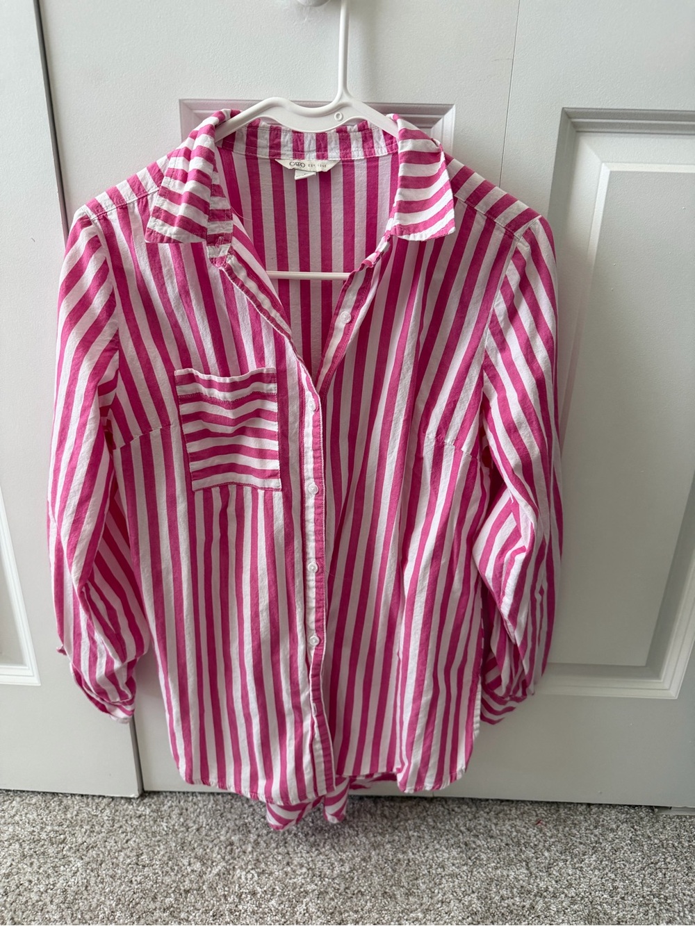 Women’s Cato Popsicle Striped Cotton Fisherman Button Down